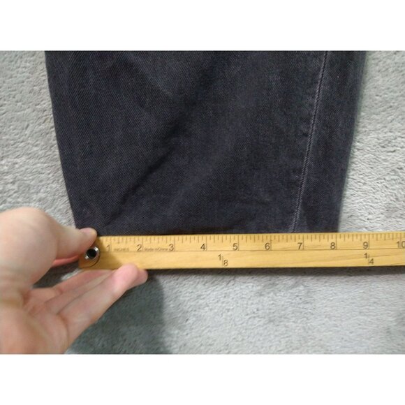Lucky Brand Jeans Womens 10/30 Black Denim 90s Loose High Rise Straight Button - Picture 6 of 10